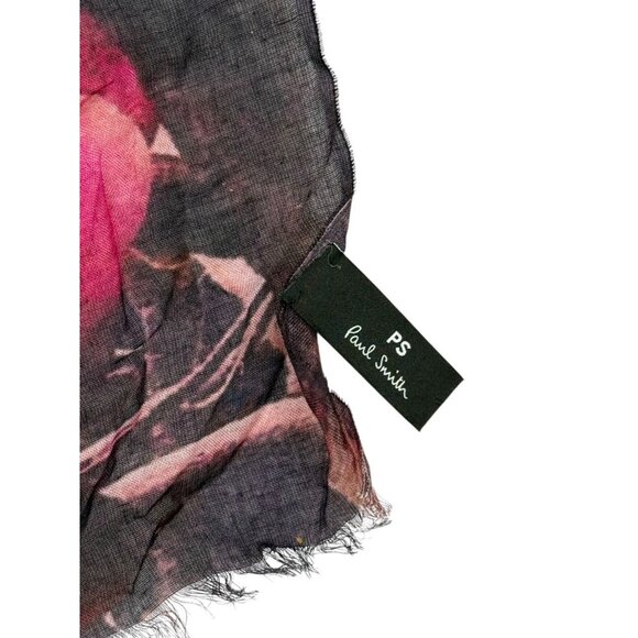 PS Paul Smith Scarf Wrap Dream Wonder Love Magnolia Large 53 x 64 Made in Italy - Picture 8 of 10